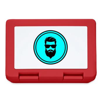 Symbole de barbe du visage - Boîte à goûter - rouge - Devant
