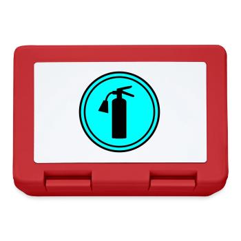 Symbole d’extincteur - Boîte à goûter - rouge - Devant