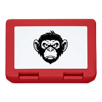 Tête de Singe - Boîte à goûter - rouge - Devant