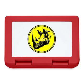 Rhinoceros Animal Silhouette - Lunchbox - red - Front