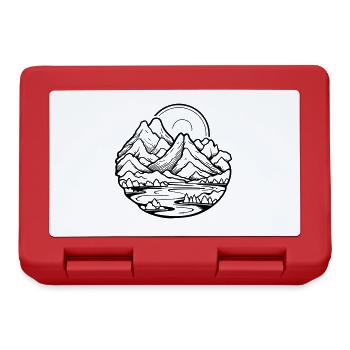 Mountains Landscape - Lunchbox - red - Front