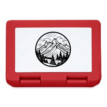 Mountains Symbol Silhouette - Lunchbox - red - Front