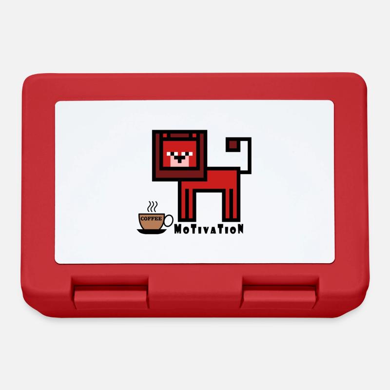 lion needs motivation - Lunchbox - red