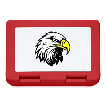 Adler Kopf - Brotdose - Rot - Vorne