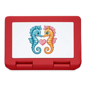 Hippocampe Couple Amour Couple Amoureux - Boîte à goûter - rouge - Devant