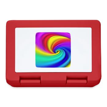 Regenbogenwirbel Farbenspiel - Brotdose - Rot - Vorne
