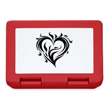 Tatouage d'amour de feu de coeur - Boîte à goûter - rouge - Devant