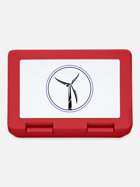 Symbole de l’énergie éolienne Éolienne - Boîte à goûter - rouge