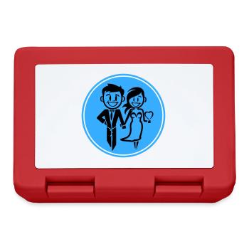 Newlyweds, Wedding, Bride, Groom - Lunchbox - red - Front