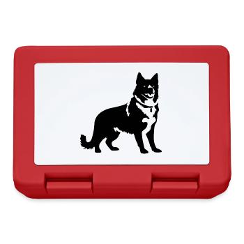 Akita Inu Dog - Lunchbox - red - Front