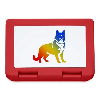 Akita Inu Dog - Lunchbox - red - Front