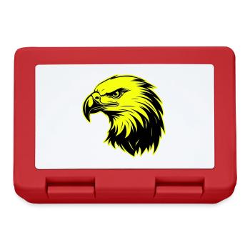 Adler Kopf Porträt Symbol - Brotdose - Rot - Vorne