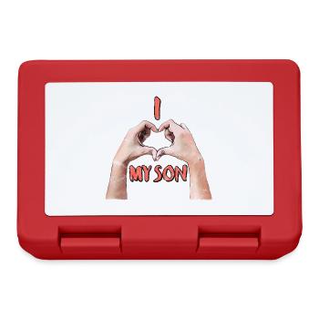 I love my son i love my son heart hands - Lunchbox - red - Front