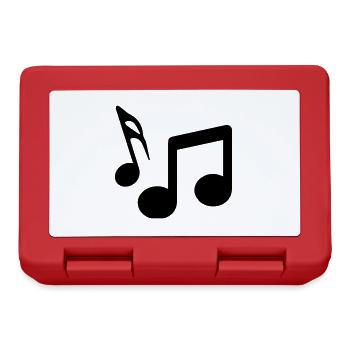Panneau des notes de musique - Boîte à goûter - rouge - Devant