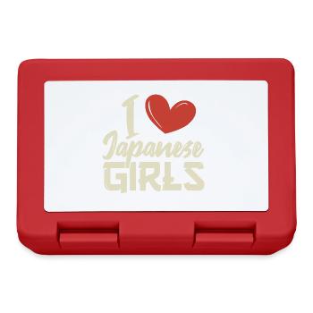 J’aime les filles japonaises - Boîte à goûter - rouge - Devant