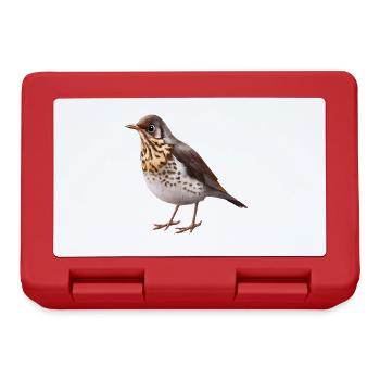 Thrush bird - Lunchbox - red - Front