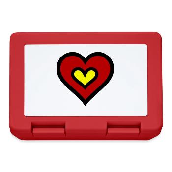 Symbole du cœur Amour - Boîte à goûter - rouge - Devant