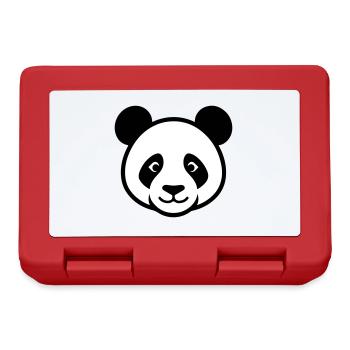 Panda Head - Lunchbox - red - Front