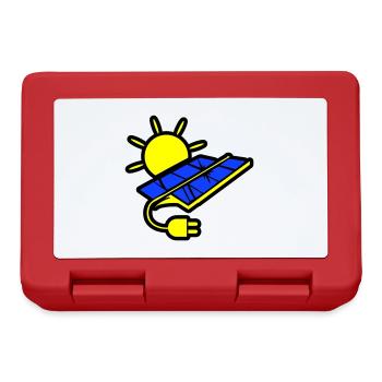 Photovoltaic system solar energy - Lunchbox - red - Front