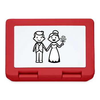 Wedding, Newlyweds, Couple - Lunchbox - red - Front