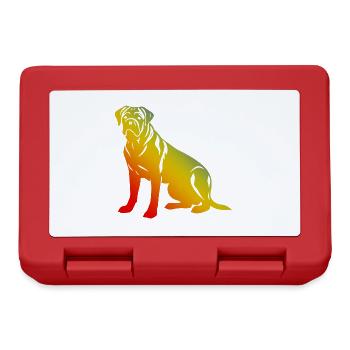 Bullmastiff Dog Colorful - Lunchbox - red - Front