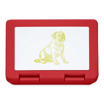 Pug Dog Silhouette - Lunchbox - red - Front