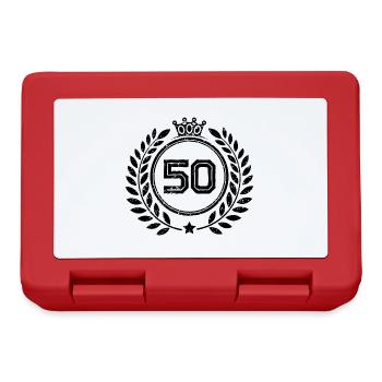 50 Couronne de numéros - Boîte à goûter - rouge - Devant