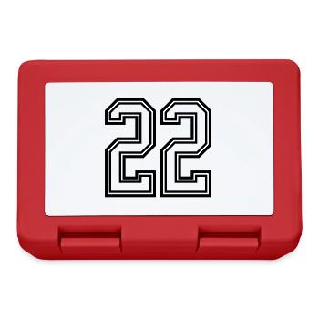 Symbole numérique 22 - Boîte à goûter - rouge - Devant