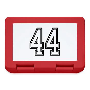44 Zahl symbol - Brotdose - Rot - Vorne
