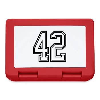 Symbole numérique 42 - Boîte à goûter - rouge - Devant