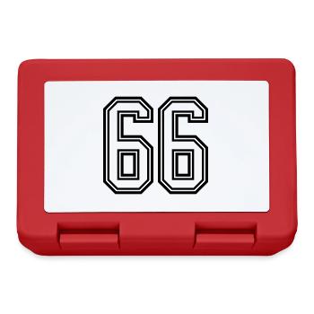 Symbole numérique 66 - Boîte à goûter - rouge - Devant