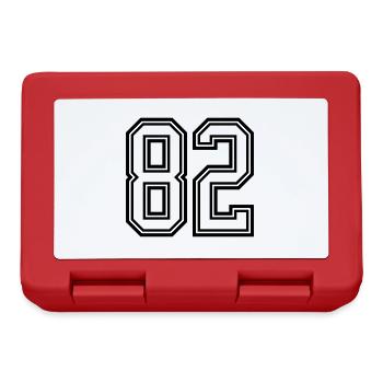 Symbole numérique 82 - Boîte à goûter - rouge - Devant