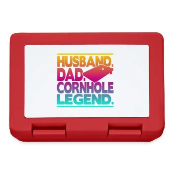 Husband Dad Cornhole Legend - Brotdose - Rot - Vorne