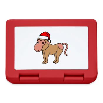 Monkey monkey Christmas Xmas - Lunchbox - red - Front