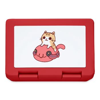 Un chat chevauche un poisson blob - Boîte à goûter - rouge - Devant