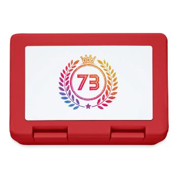 73 Number wreath - Lunchbox - red - Front