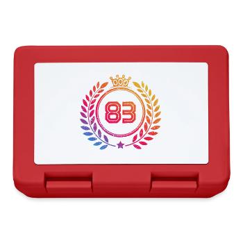 83 Number wreath - Lunchbox - red - Front
