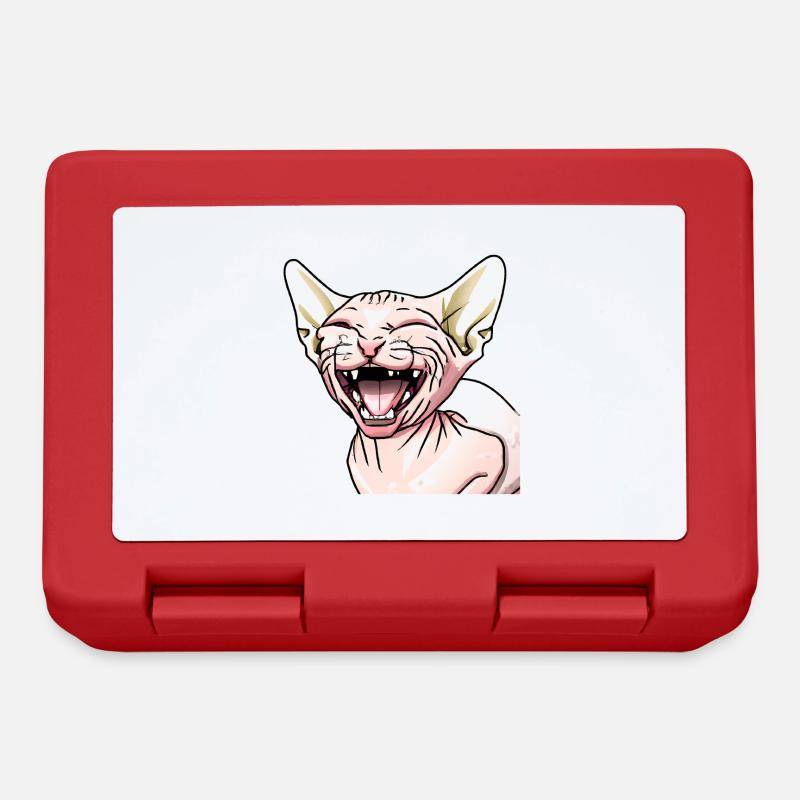Sphynx Katze - Brotdose - Rot