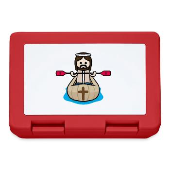 Jesus in a kayak - Lunchbox - red - Front