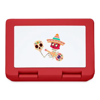 Dia de muertos,Mariachi,Costume,Day of the Dead,Mask - Lunchbox - red - Front