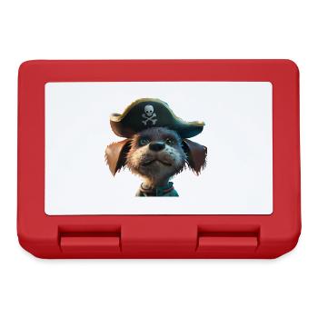 Chien pirate - Boîte à goûter - rouge - Devant