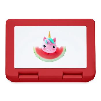 Wassermelonen Einhorn - Brotdose - Rot - Vorne