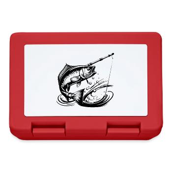 Fishing Fish Fishing Symbol - Lunchbox - red - Front