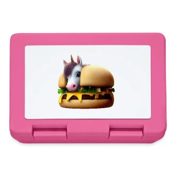 Einhorn Cheeseburger - Brotdose - Pink - Vorne