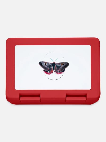 Peinture à la gouache : papillon de nuit - Boîte à goûter - rouge