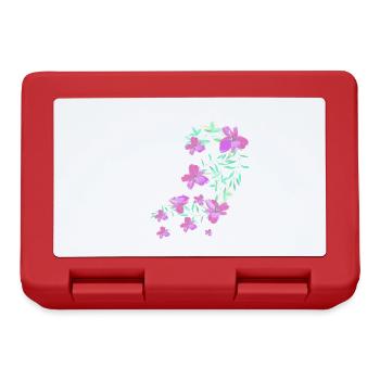 oleander,flower,lotus,vine,floral,flowers - Lunchbox - red - Front