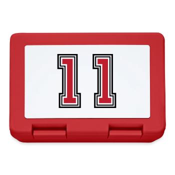 11 Zahl symbol - Brotdose - Rot - Vorne