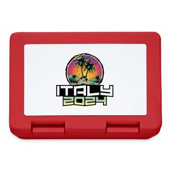 Italie 2024 Palmiers de vacances - Boîte à goûter - rouge - Devant