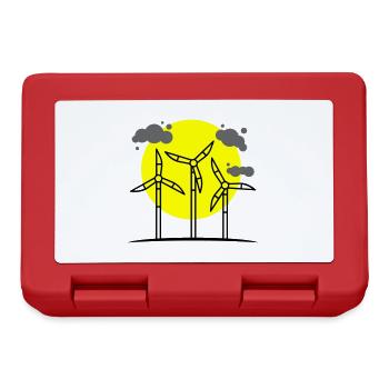 Wind Turbine Renewable Energy - Lunchbox - red - Front