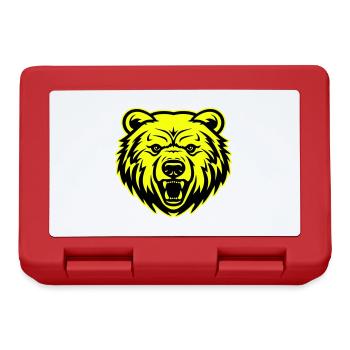 Bear Head Portrait Icon - Lunchbox - red - Front